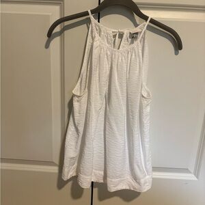 a new day White Gathered Tank Top